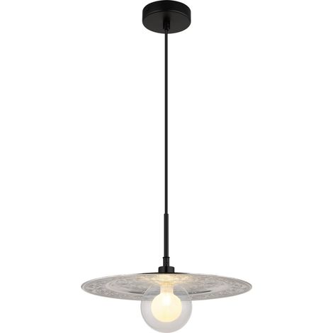 Globo - lámpara colgante - RIGA - plateado - metal - Ø 33cm - G9 (1/5)