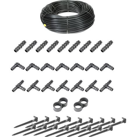 HaGa® Bewässerungsset - 100 Meter Tropfschlauch 16mm ohne Druckkompensierung inkl. Zubehör (1/4)