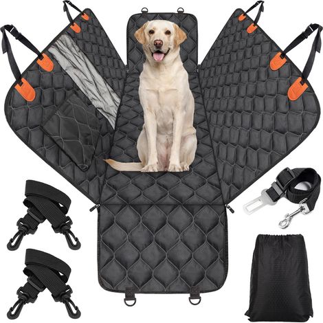 1 Couverture pour chien, protection latérale, fenêtre de surveillance, housse imperméable, anti-rayures, pour voiture, fourgonnette, SUV (1/5)