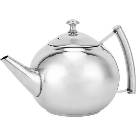 Théière en acier inoxydable non toxique avec filtre pour infuser le thé en vrac et les sachets (1 L)