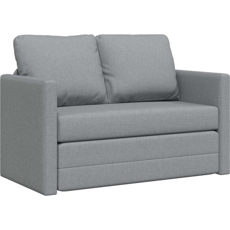 Folding Sofa Bed Light Grey 112 x 60 x 55 cm Fabric vidaXL (1/5)