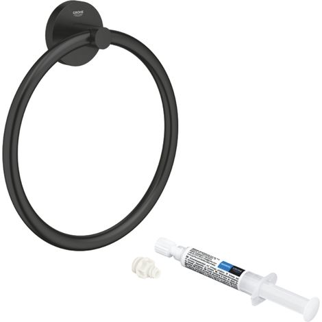 Toallero GROHE Start negro mate + pegamento GROHE QuickGlue (1/4)