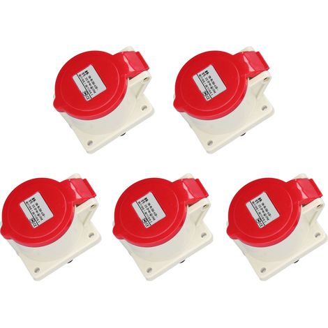 Fiche industrielle ZNG-315 prise triphasée 380-415V, fiche 3 broches robuste et durable, installation facile pour panneau générateur, connecteur étanche. (1/5)