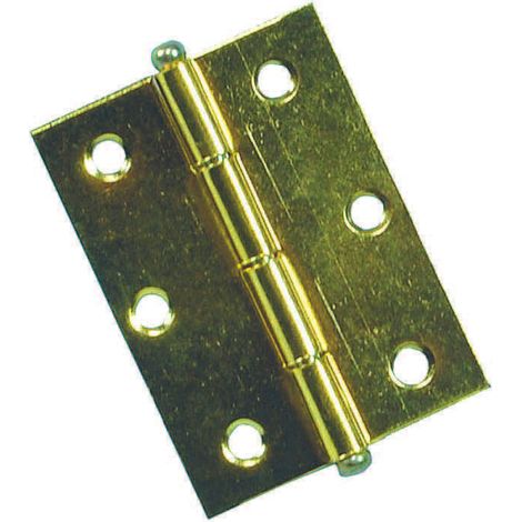Cerniere con perno sfilabile in acciaio ottonato - mm.50x40