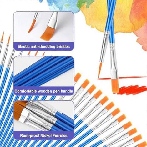 Pennelli piccoli, 160 pennelli con setole di nylon (1/5)
