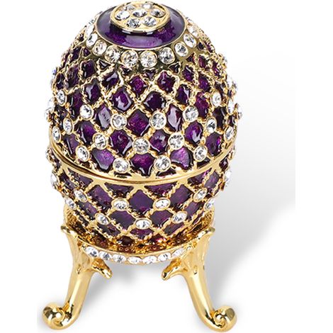 Œufs de Pâques émaillés, ornements en métal émaillé doré, décoration intérieure (1/5)