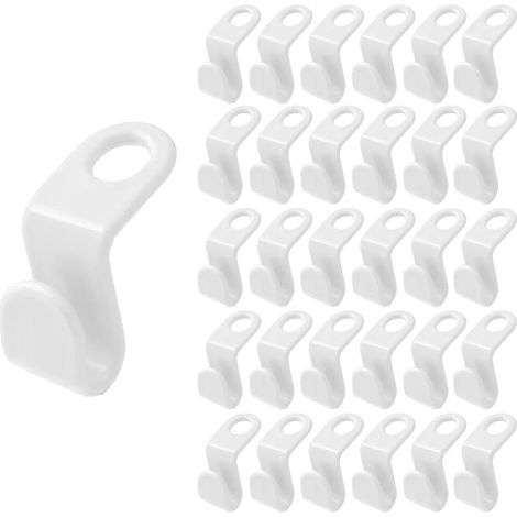 Pack de 30 cintres gain de place cintres crochet gain de place connexion crochet organisateur de garde - robe Multi - plastique (blanc) (1/5)