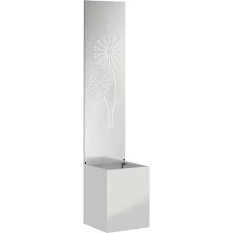 Paravent de jardin ajouré argenté, 32 x 150 cm (1/5)