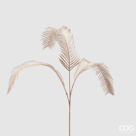 EDG Enzo De Gasperi Foglia Cycas Olis Ramo di Natale H 65 Cm Light Gold