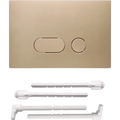 ACESOME Pour plaque de déclenchement Geberit Sigma 01, Sigma10, Sigma20, Sigma21, Sigma30, Sigma50, Sigma60, plaque de déclenchement en plastique pour chasse à 2 débits (doré) (1/5)