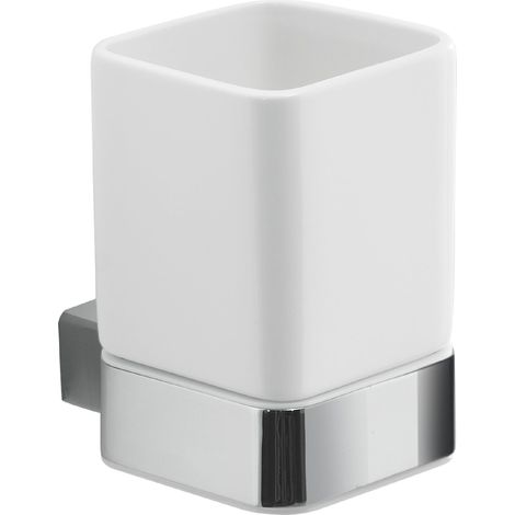 Portaspazzolini da muro in acciaio inox, alluminio e Cromall SG10 Gedy serie SPLUGA Cromato (1/4)