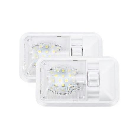 12V LED Wohnmobil-Deckenleuchte 280lm Dachlampe Innenbeleuchtung für Wohnwagen und Wohnmobile mit Schalter (2er-Pack)