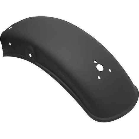 Garde-boue arrière de moto en métal, chromé/noir, compatible Harley, Honda, Suzuki, Kawasaki et Yamaha. (1/5)