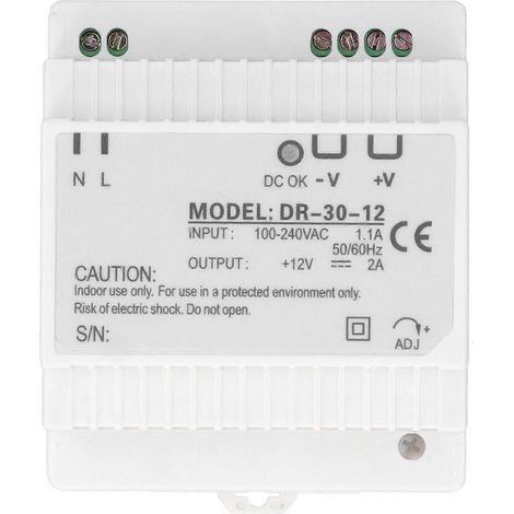 Alimentation à découpage BERM, montage sur rail DIN, driver de transformateur de commutation DR3012, 100-240 V CA (1/4)