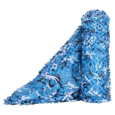 Camouflage netting for shade, sun protection and party decoration, 1.5 x 2 m (marine camouflage) (1/5)