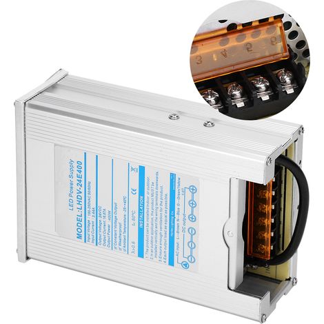 Alimentation à découpage étanche à la pluie pour module d'éclairage LED en alliage d'aluminium 400W (LHDV&820924E400 24V) (1/5)