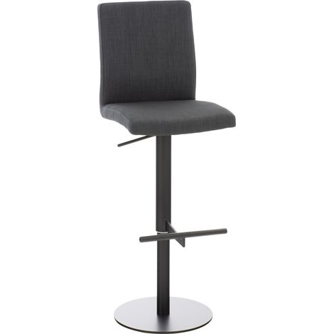 Barhocker Cadiz Stoffbezug schwarz dunkelgrau (1/5)