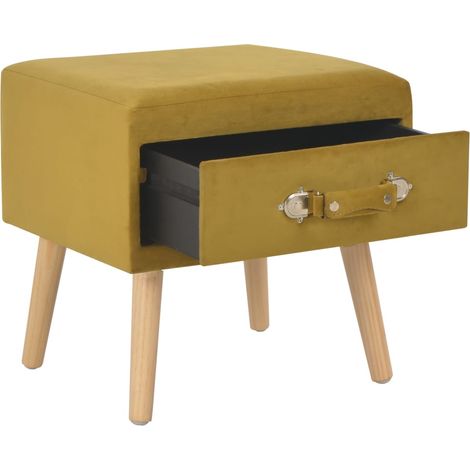 Maison Exclusive - Nachttisch Senfgelb 40x35x40 Samt