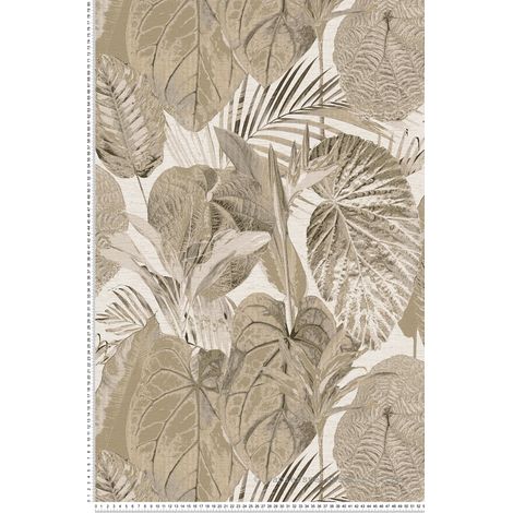 Papier peint vinyle sur intissé à motif jungle – Lessivable et brossable – Raccord 32/64 cm – Dimensions 53cm x 10,05m – 393551 - AS-393551 (1/6)