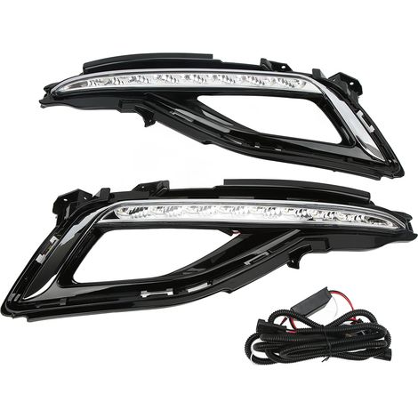 Kit phare antibrouillard LED blanc jour/nuit gauche+droite pour Hyundai Sonata 2015-2017 remplacement (1/5)