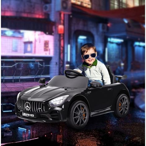 Coche eléctrico infantil Mercedes AMG GTR 12V negro OKMYHOME (1/4)