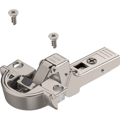 BLUM CLIP top BLUMOTION Alurahmenscharnier 95°, 18 mm gekröpft Feder, Schrauben (1/4)