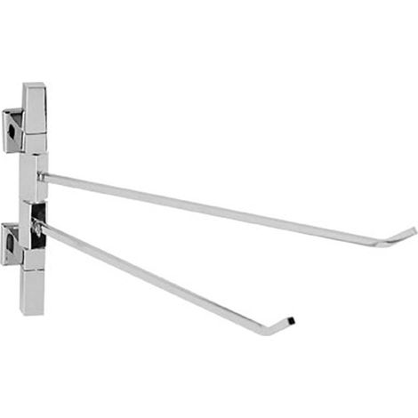 Porta salviette da bagno quadrato a snodo verticale linea cuba in ottone cromato - accessori bagno