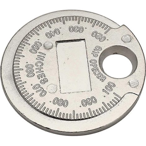 Outil de réglage d'écartement des bougies d'allumage - Graduation de 0,020 pouce à 0,100 pouce (1/5)