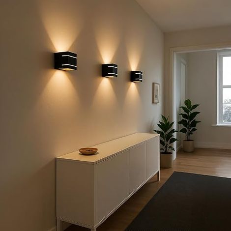 SSC-LUXon KOURA Black Gold Indoor Wall Light G9 LED Wall Lamp Indirect Lighting Double Light Slit Up (1/4)