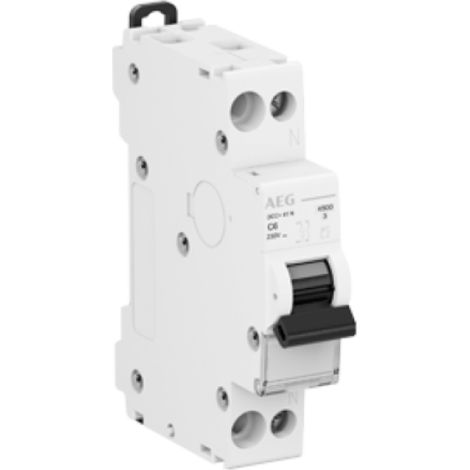 Interruttore magnetotermico 1p+n 10a curva c 4,5ka 230v 1 modulo aeg dcc41nc10