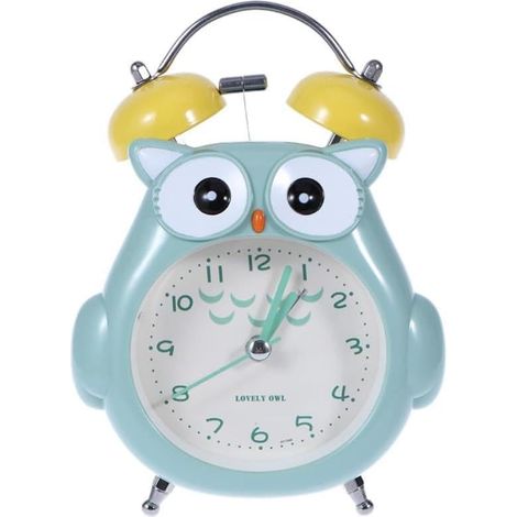 Réveil Hibou Lumineux Vert en Plastique Alarme Silencieuse pour (1/5)