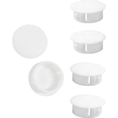 10 Pièces 35mm Bouchons en Plastique Rond, Cache Trou Meuble, Blanc, Bouchon de Trou de Percage pour Verrouillage Trou Meubles (1/5)