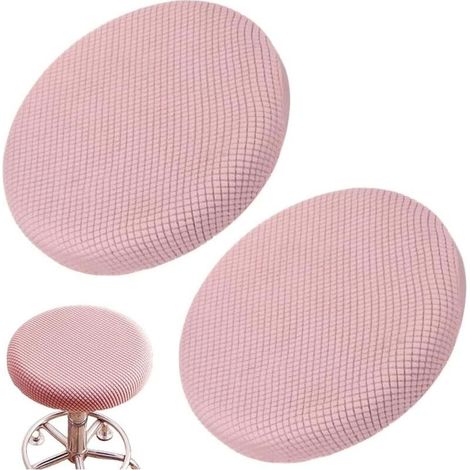 Lot de 2 housses de tabourets élastiques, lavables et faciles à nettoyer, douces et durables pour chaise de bar 30-36 cm (1/5)