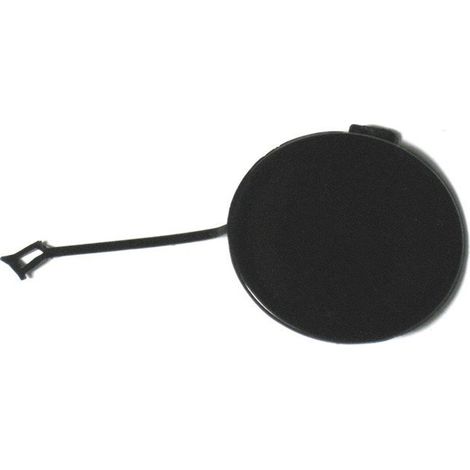 Cubierta del gancho de remolque para el parachoques delantero del Audi A4 04-07, color negro. (1/2)