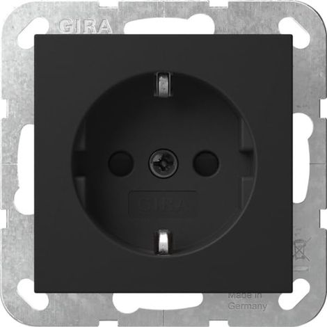 Gira 4453005 schuko stk sh system 55 schwarz m