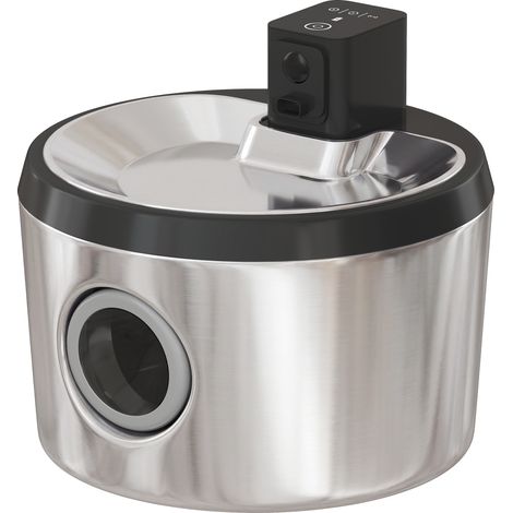 Kabelloser Katzenbrunnen (4 Liter), Edelstahl, Bewegungssensor, 6 Filter, Doppelfiltersystem mit LED-Beleuchtung, Silber