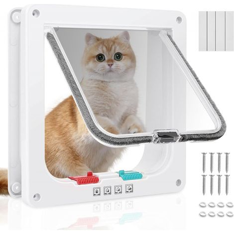 XL Chatière pour ChatsVerrouillage à 4 Voies 28 × Chats et Petits Chiens de circonférence 75cmChatiere Chat Isolante 25cm 75cm (1/5)