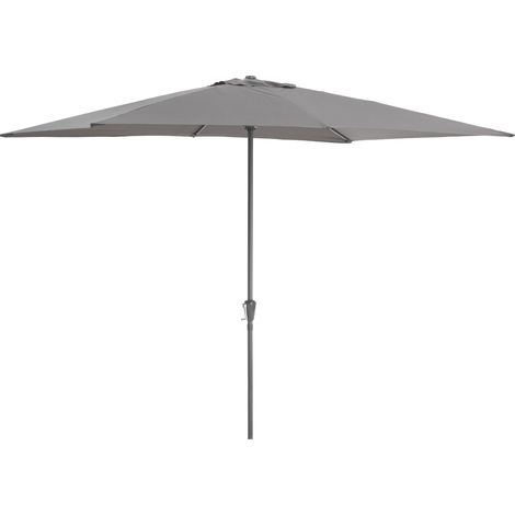 Parasol rectangulaire 2 x 3 m, Protection UPF, Ombrelle, Toile solide, pour Terrasse, Jardin, sans Socle, Gris (1/5)