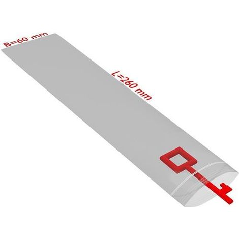 Druckverschlussbeutel Maße 60x260mm Stärke 50µ PE transparent TRANSPAK (1/2)