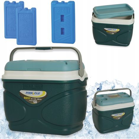 Nevera portátil grande Pinnacle de 20 litros, color azul, con 3 compartimentos: 2 de 500 ml y 1000 ml. (1/5)