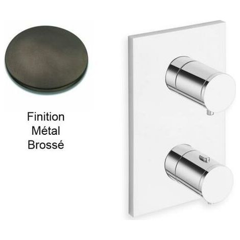 FACADE EXTERNE TRIVERDE LAITON 2 SORTIES METAL BROSSE - CRISTINA ONDYNA XT85277 (1/2)