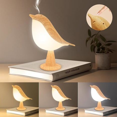 Lampe à bouton tactile d'aromathérapie Creative Magpie, lampe de table rechargeable avec 3 modes de gradation, 3000K-600K, 1800mA, (1/5)