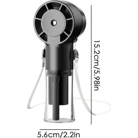 Ventilateur Brumisateur - Batterie 1200 mAh - Collier Portatif - Pour Activités En Plein Air - 1 Pièce (1/5)