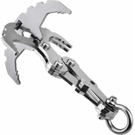 Grappin multifonction en acier inoxydable 304 – Capacité de charge 25 kg – Pour escalade, pêche et secours – Compact et léger