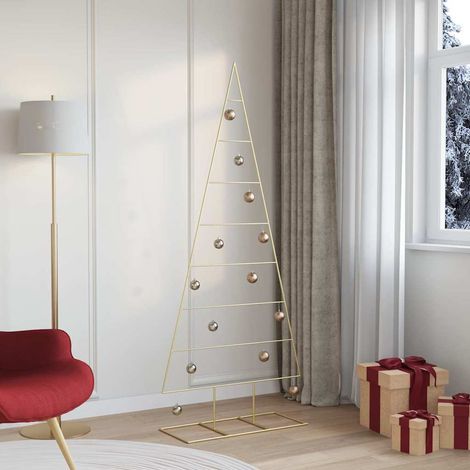 Árbol de Navidad de metal con soporte Dorado 180 cm
