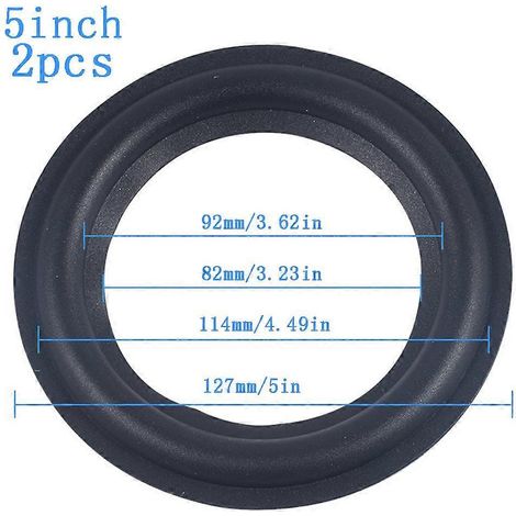 2-teiliger Lautsprecherring aus Gummischaum, Reparatur von Sickenlautsprechern - Durchmesser 127 mm (5 Zoll)