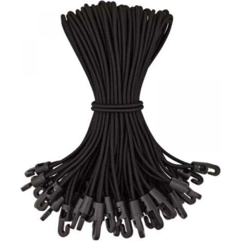Paquete de 50 tensores de goma de alta calidad con sistema de velcro para cubiertas de piscinas.