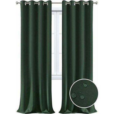 Rideau - - Imperméable - Isolation Thermique - Protection UV - 52x84inch Vert (1/5)
