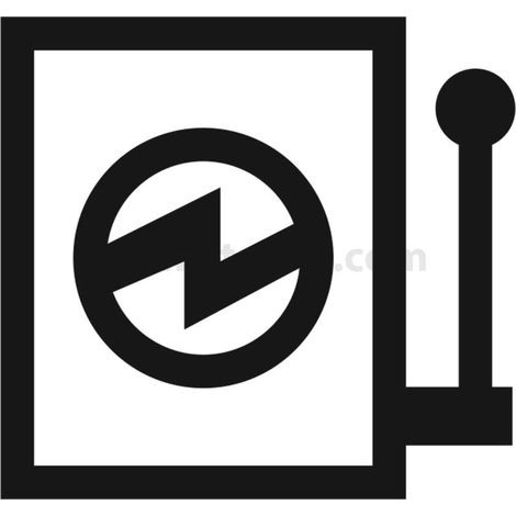 Georg Schlegel Bezeichnungsschild Grafik-Symbol Hauptschalter weiß - 1 Stück