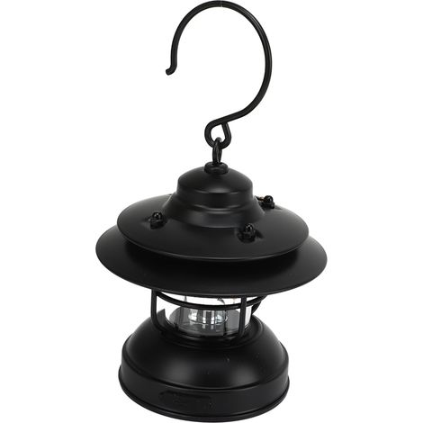 Retro-Campinglampe, wasserdicht (IPX4), 35–100 Lumen LED, tragbare Hängelampe, ideal zum Campen, Bronze/Schwarz (1/4)